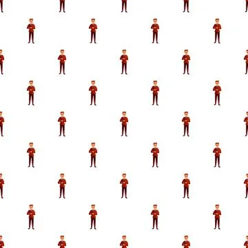 Cartoon man character pattern repeating on white background イラスト素材
