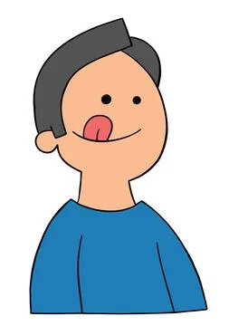 Cartoon man craved someyhing, vector illustration Stockillustratie
