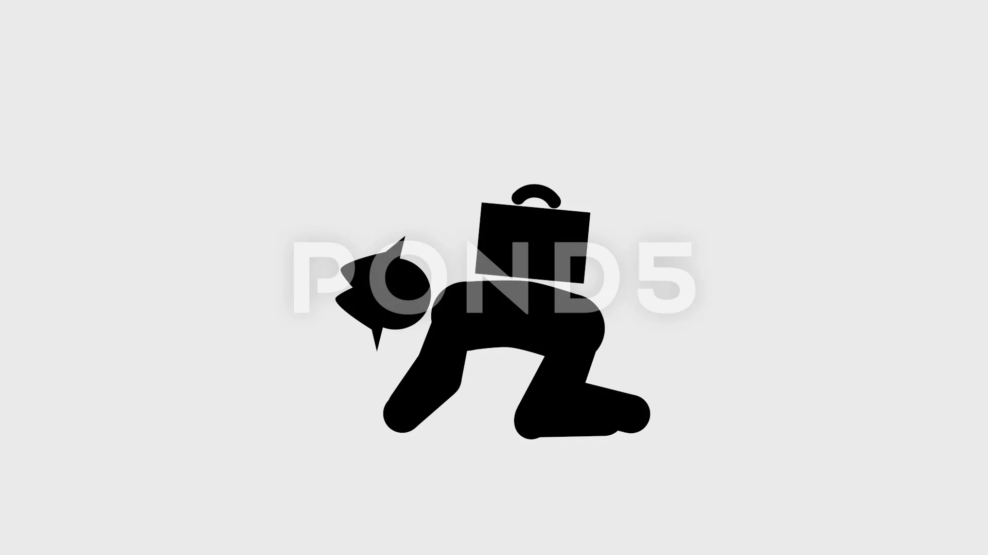 crawling person silhouette