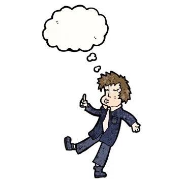 Cartoon man explaining great idea Illustrazione stock