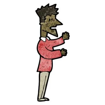 Cartoon man explaining Illustrazione stock