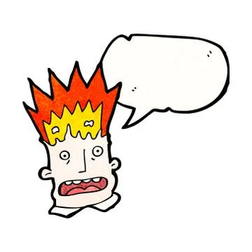 Cartoon man with exploding head イラスト素材