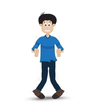 Cartoon man expression Stock Illustration