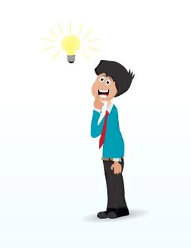 Cartoon man idea Stock Illustration
