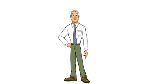 Cartoon man laughing, gesture background and 2d animation, Cartoon character, fu Stock Footage 251949648
