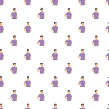 Cartoon man pattern creating a seamless background design Stockillustratie