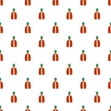 Cartoon man portrait repeating seamless pattern background Stock Illustration