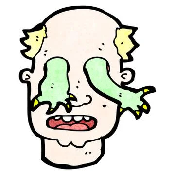 Cartoon man possessed Stock Illustration