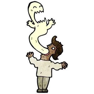 Cartoon man possessed Stock Illustration