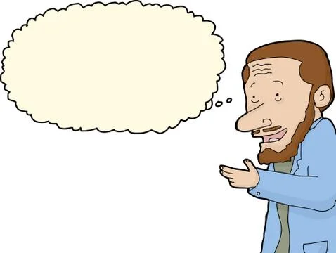 Cartoon of Man Reaching Stock Illustration
