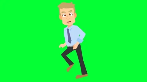 cartoon man running background and 2d an... | Stock Video | Pond5