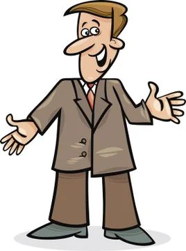 Cartoon man in suit Stock-Illustration