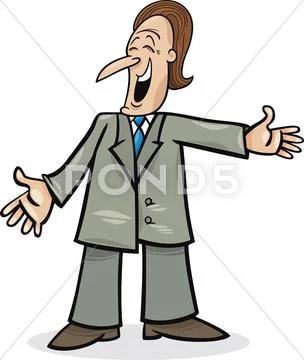 Cartoon man in suit Stock Illustration