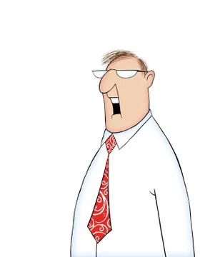 Cartoon Man Talking or Shouting Stock Illustration