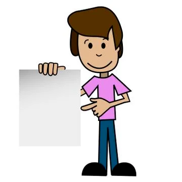 Cartoon man with a white background Stock Illustration