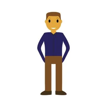 Cartoon man on a white background Stock Illustration