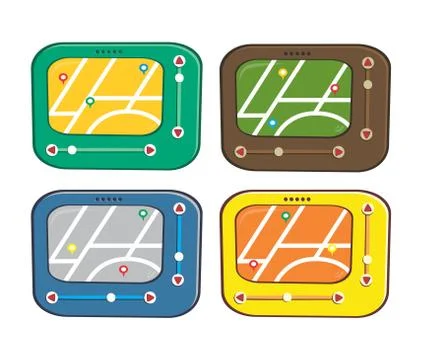 Cartoon map Stock Illustration