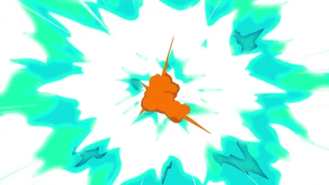 Cartoon Massive Explosion transition Video stock 297836808