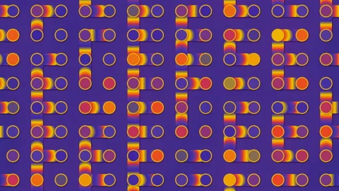 Cartoon maze with moving trendy gradient. 3d rendering digital animation 4K Stock Footage 232769964