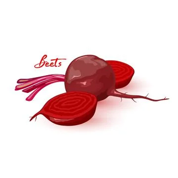 Cartoon mellow beet root Stock Illustration