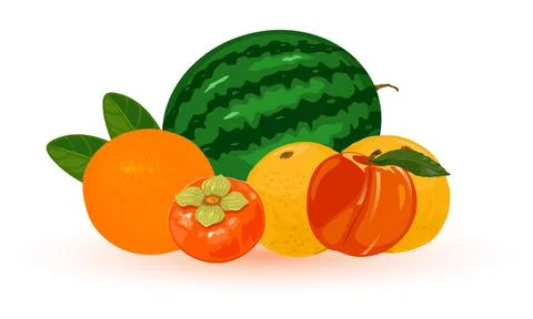 Cartoon mellow fruit Illustrazione stock