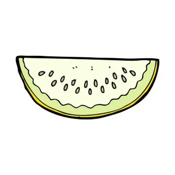 Cartoon melon slice Stock Illustration