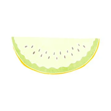 Cartoon melon slice Stock Illustration