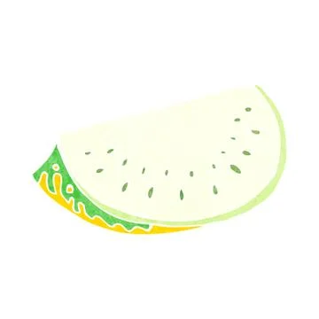 Cartoon melon slice Stock Illustration