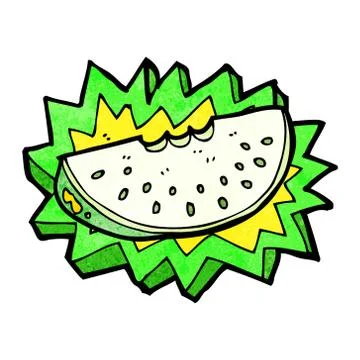 Cartoon melon slice Stock Illustration