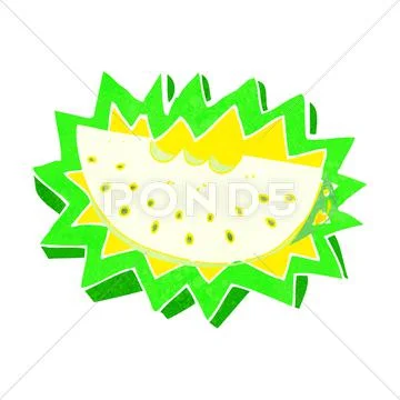 Cartoon melon slice Stock Illustration