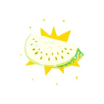 Cartoon melon slice Stock Illustration