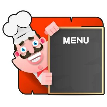 Cartoon Menu Vector Character Templates For Cover Design. Set Of Vector Graph 스톡 일러스트