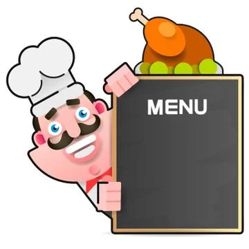 Cartoon Menu Vector Character Templates For Cover Design. Set Of Vector Graph Stock Illustration