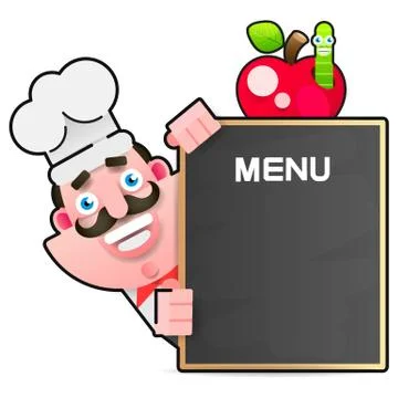 Cartoon Menu Vector Character Templates For Cover Design. Set Of Vector Graph 스톡 일러스트