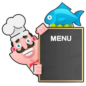 Cartoon Menu Vector Character Templates For Cover Design. Set Of Vector Graph 스톡 일러스트