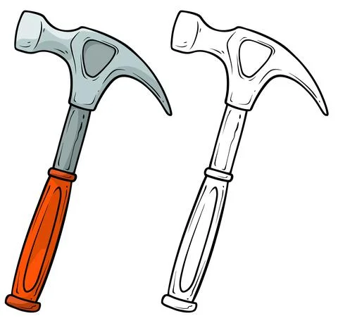 Cartoon metal nail puller vector icon for coloring Stockillustratie