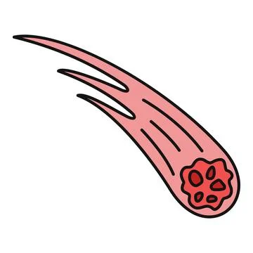 Cartoon meteorite comet falling star in space Stock Illustration