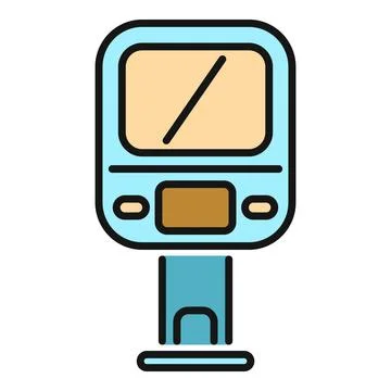 Cartoon metro train or subway flat icon Stock-Illustration