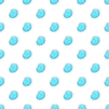 Cartoon microbe bacteria seamless pattern for medical design Stock Illustration