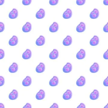 Cartoon microorganism cells repeating pattern background Stock Illustration