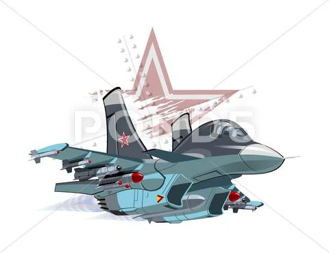 Cartoon Military Airplane ~ Clip Art ~ Download #65903091