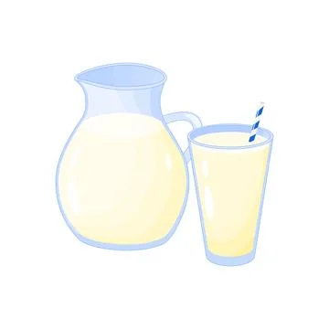 Cartoon milk. 스톡 일러스트