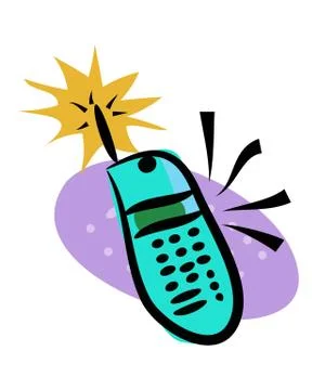 Cartoon mobile phone Stock Illustration