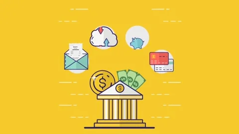 Cartoon money element Stock Footage 285660771