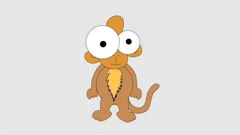 Cartoon Monkey 4k Video stock 140415162