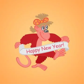 Cartoon monkey Illustration