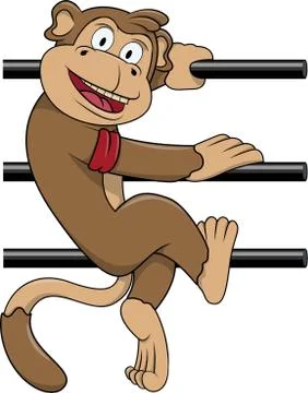 Cartoon monkey smiling Stock Illustration