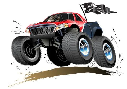 Cartoon Monster Buggy Stock Illustration