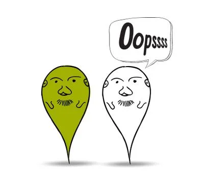 Cartoon monster with thought bubble Stock Illustration