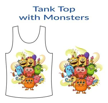 Cartoon Monsters Group Stock Illustration